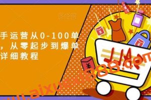 拼多多新手运营从0-100单策划课程，从零起步到爆单详细教程