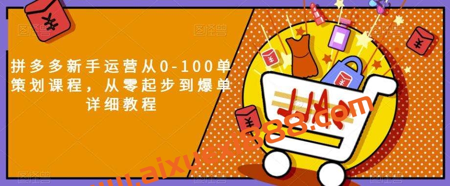 拼多多新手运营从0-100单策划课程，从零起步到爆单详细教程插图