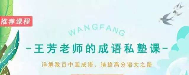 王芳老师的成语私塾课，铺垫高分语文之路插图