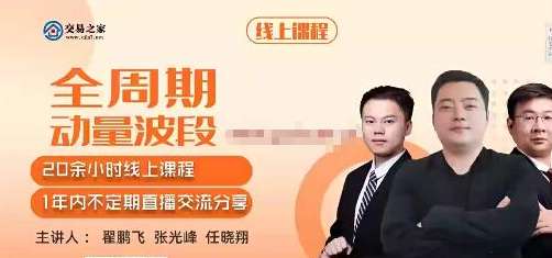 全周期动量波段 翟鹏飞 张光峰 任晓翔期货教程 视频22集插图