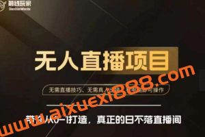 前线玩家快手无人直播带货课，带你从0-1打造，真正的日不落直播间