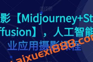 AI摄影【Midjourney+Stablediffusion】，人工智能商业应用摄影课程