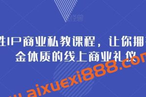曼嘉女性IP商业私教课程，让你拥有吸金体质的线上商业礼仪