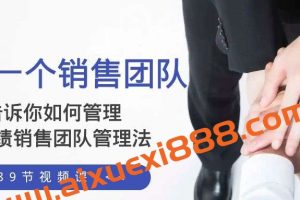 高建华给你一个销售团队，告诉你如何管理，高业绩销售团队管理法（89节课）