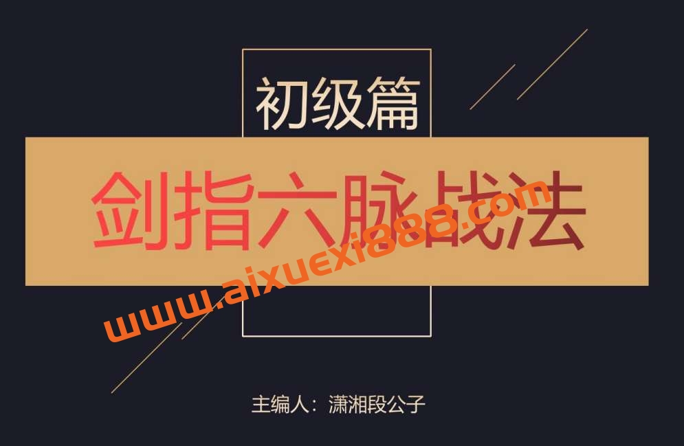 2023年崔一帆-潇湘段公子系统课视频+剑指六脉战法插图