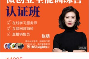 张萌_萌姐微创业全能训练营认证班