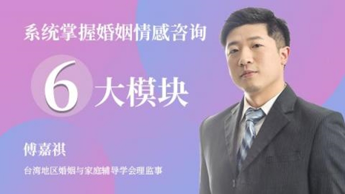 傅嘉祺 系统掌握婚姻情感咨询6大模块52集视频课程