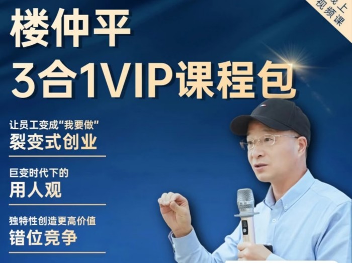 楼仲平VIP课程三合一《用人观》《错位竞争》《自主制创业》 2024最新版