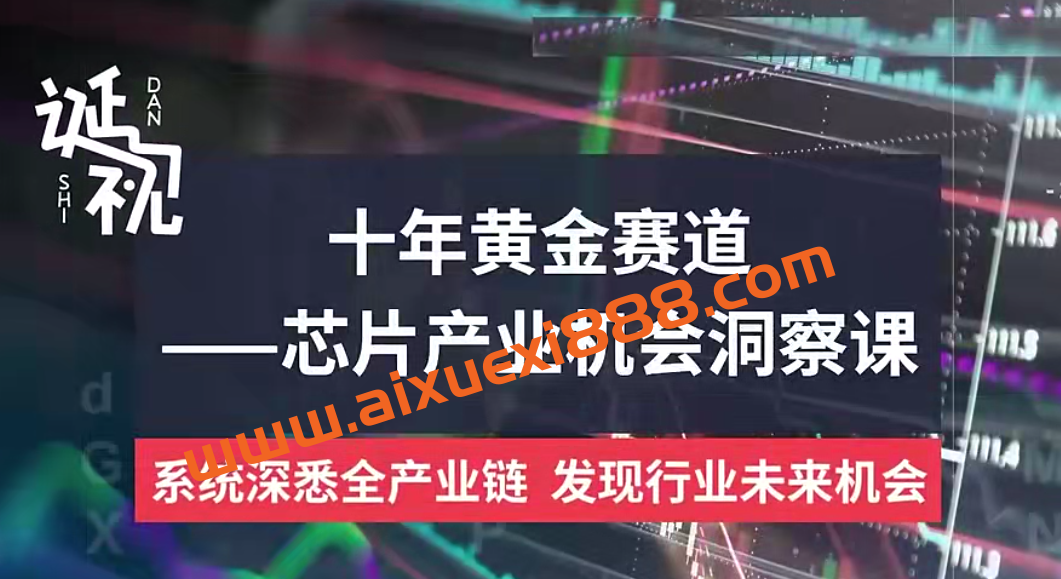 十年黄金赛道—芯片产业机会洞察课线上录播课程
