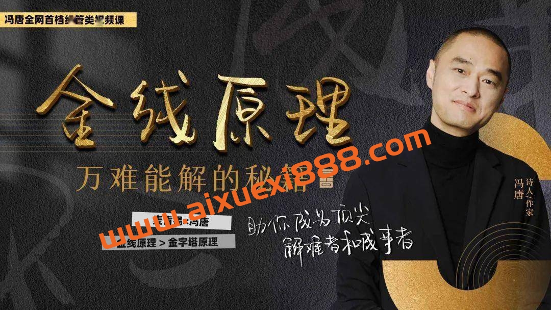冯唐-金线原理：万难能解的秘籍