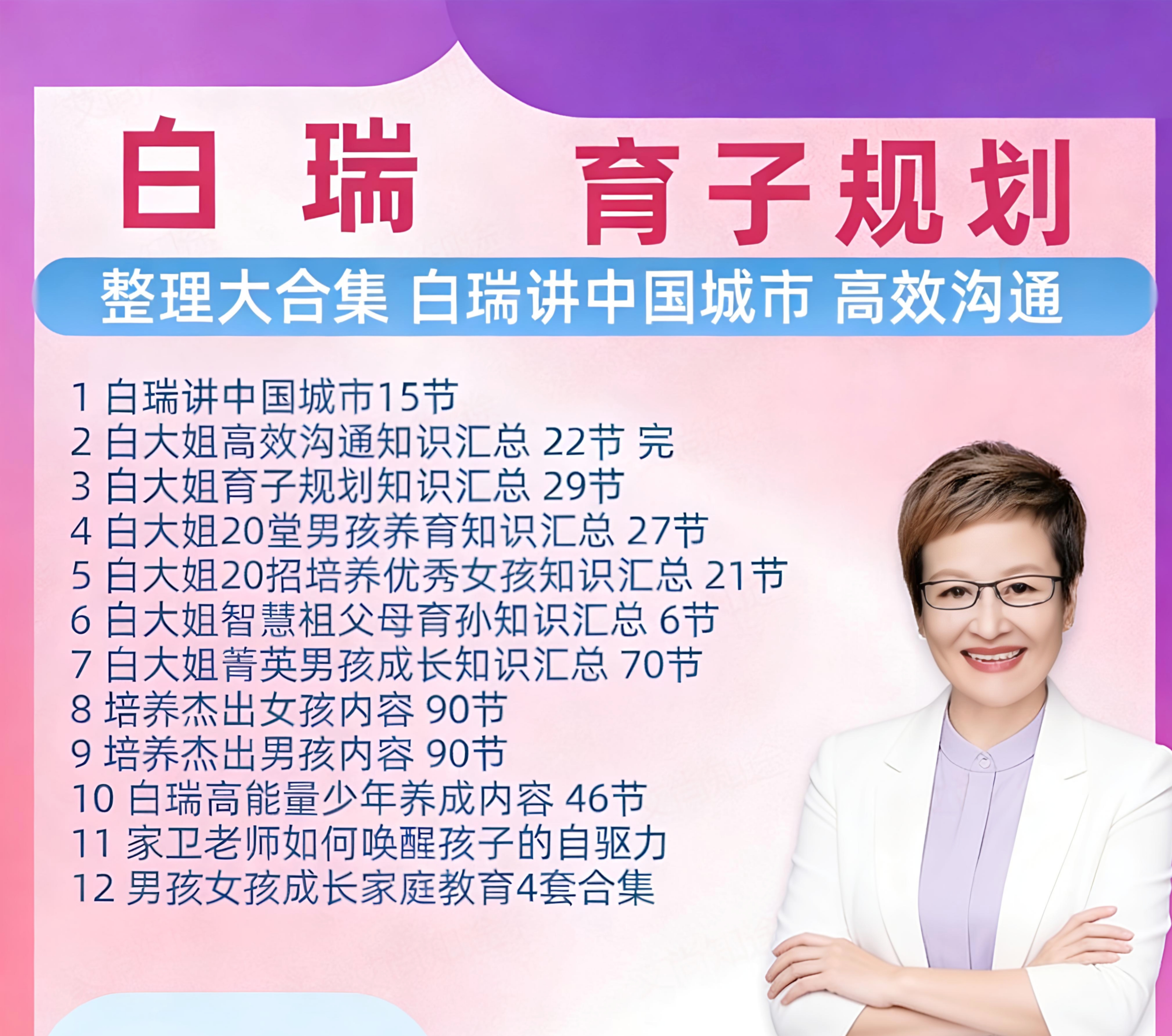 白瑞老师育子规划课程整理大合集26年3月新更插图 白瑞老师育子规划课程整理大合集26年3月新更插图