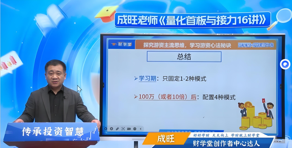财学堂成旺大成子量学《量化首板与接力》全套课程插图