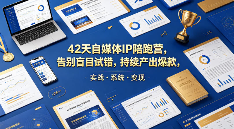 42天自媒体IP陪跑营，告别盲目试错，持续产出爆款，实战·系统·变现（更新2026）插图