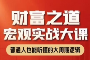 任泽平财富之道：宏观实战大课